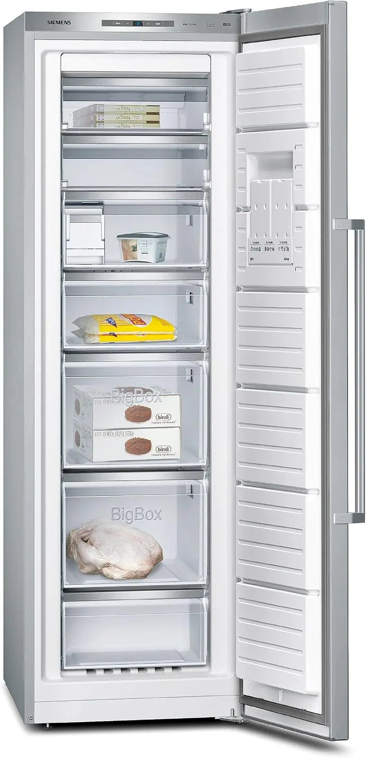 Siemens GS36NAI31 Congélateur autonome A++ Effet acier inoxydable – 237 litres, argenté