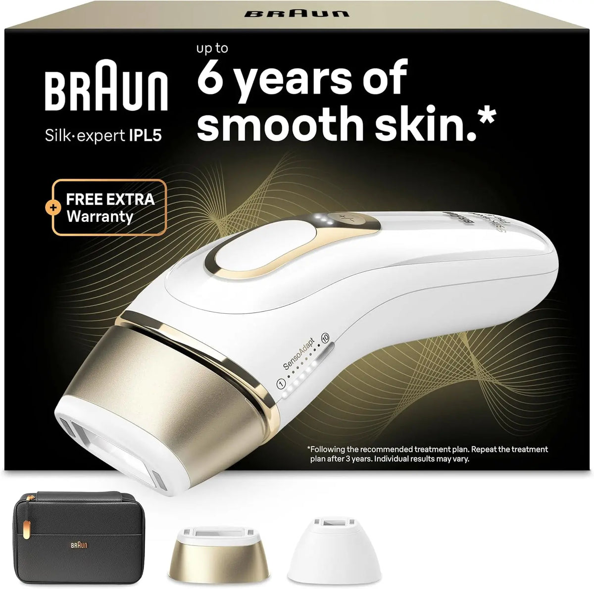 Braun Epilateur Lumiere Pulsee Silk·expert Pro 5 PL5140 – blanc