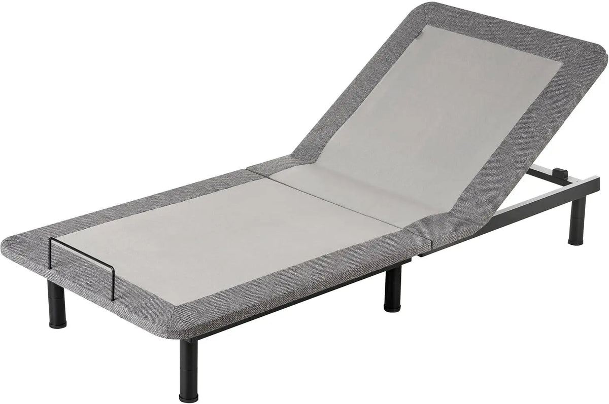 Beliani Sommier Électrique Réglable en Fer et Polyester 80 x 200 cm avec Télécommande Gris Brunoy – lit ou sommier