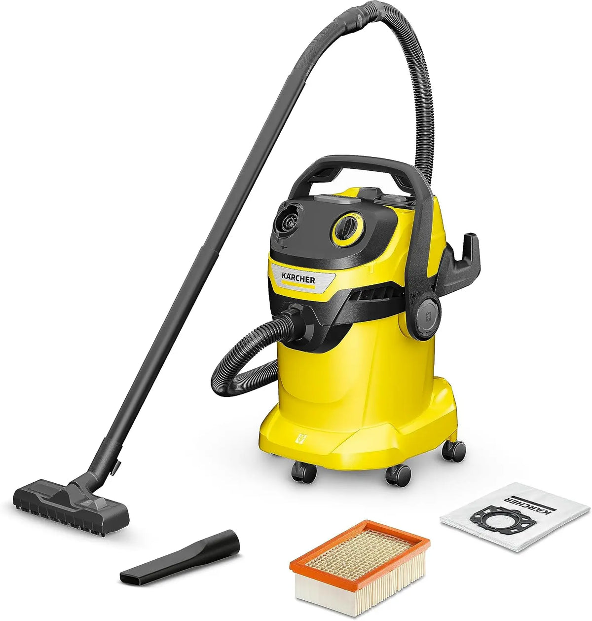 KÄRCHER Aspirateur Eau et Poussières WD 5 V-25/5/22 – 1100 W, 25 l, gris/jaune