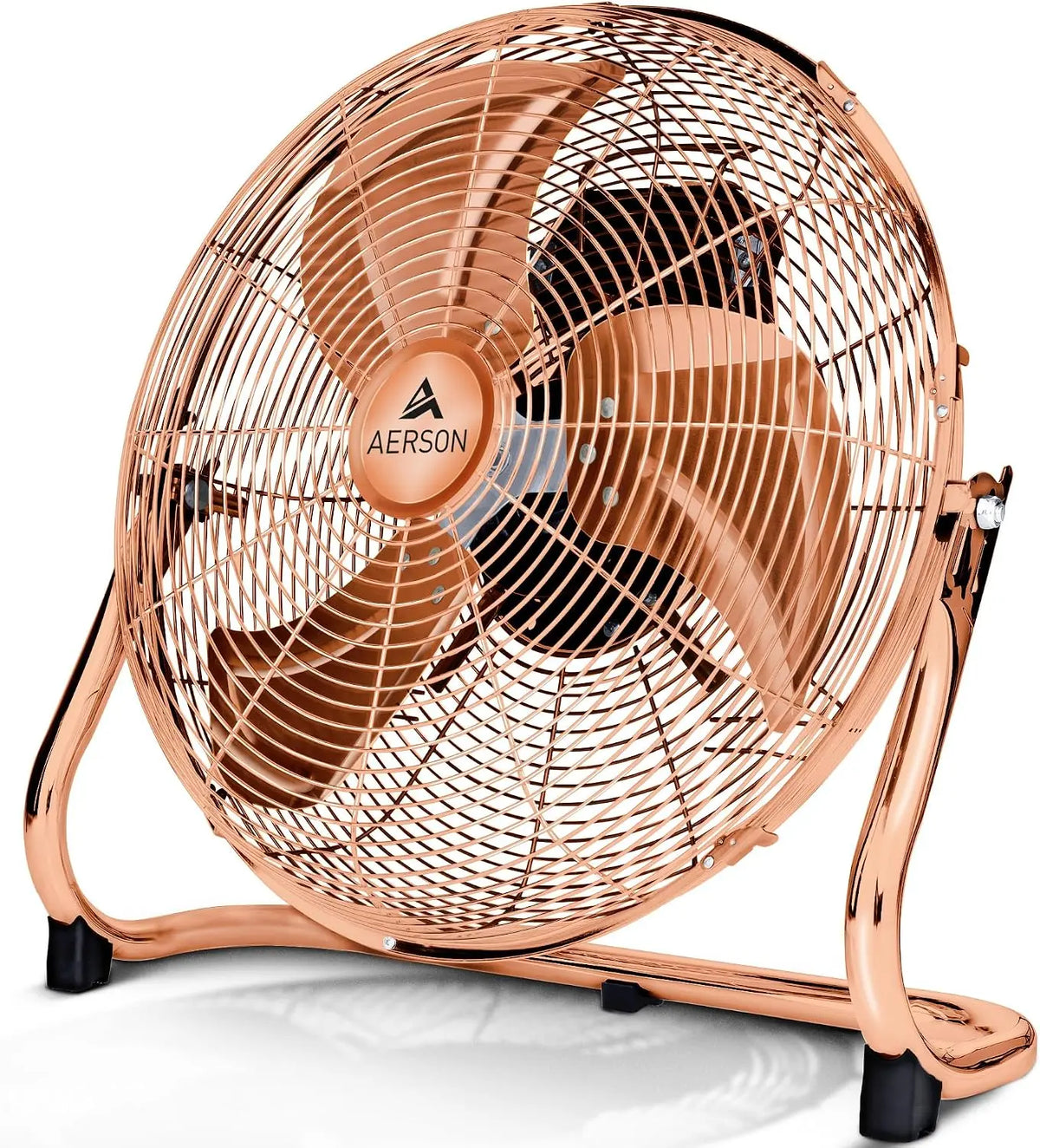 TRESKO AERSON Ventilateur de Sol 50 cm – 125 W, beige/orange/gris